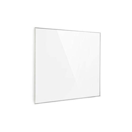 KLARSTEIN Wonderwall - Calefactor infrarrojo, Calefactor portátil, Tecnología de Cristal de Carbono, Programable, Autoapagado, para alérgicos, IP24, Panel de 60 x 60 cm, 600 W, Blanco