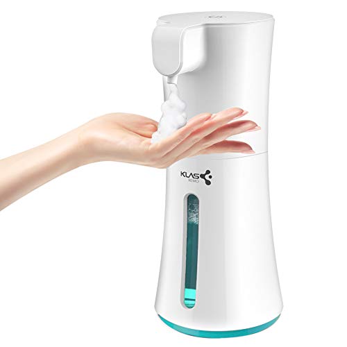 KLAS REMO Dispensador de Jabón Automático,Dispensador de Jabón Espuma con Sensor de Movimiento Inteligente para Baño, Cocina,Oficina,Hotel y Hospital 400ML - Blanco