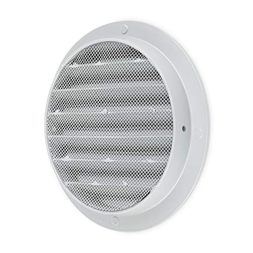 Klimapartner WSGG 125 - Rejilla de Ventilación Redonda Gris Aluminio