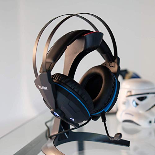 KLIMTM IMPACT V2 Cascos Gaming USB - Sonido Envolvente 7.1 + Aislante de Ruidos - Audio de Alta Definición + Potentes Bajos - Auriculares de Diadema con Micrófono para Videojuegos PC PS4 Versión 2020