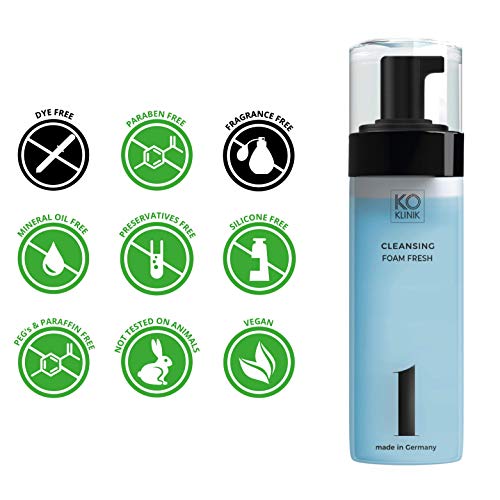 KÖ-KLINIK Cleansing Foam, calma, protege y estabiliza la piel, completamente vegano, 150 ml