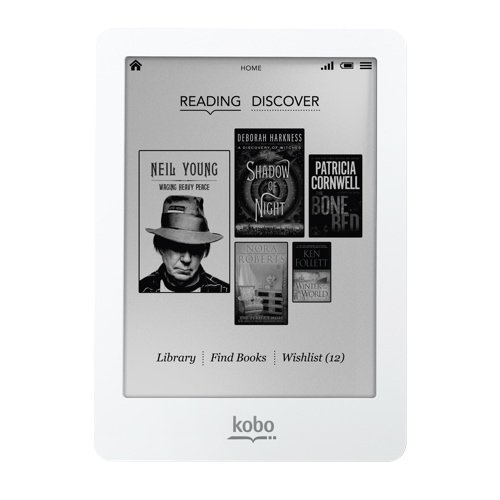 Kobo Glo - Lector de eBooks de 6" (Formatos de texto soportados: CBZ, ePub, HTML, PDF, RTF, bluetooth, pantalla táctil), blanco