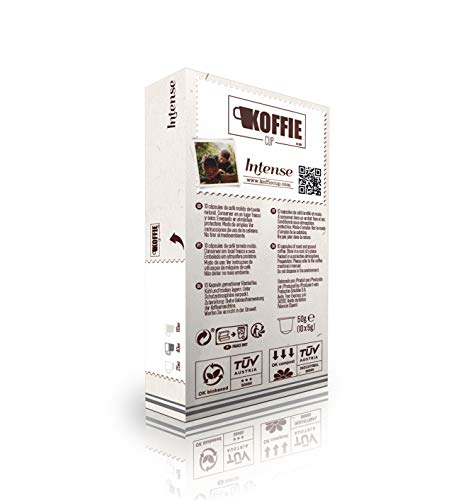 Koffie Cup- Intense Cápsulas compostables de café compatibles con máquinas Nespresso, Intense - 40 cápsulas (4x10cáps)