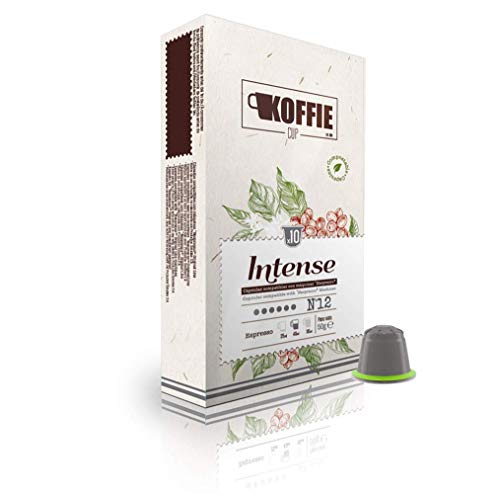 Koffie Cup- Intense Cápsulas compostables de café compatibles con máquinas Nespresso, Intense - 40 cápsulas (4x10cáps)