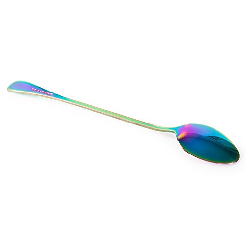 KOKER té helado cuchara de mango largo, cóctel Stir cucharas, cucharillas de café de acero inoxidable, juego de 4