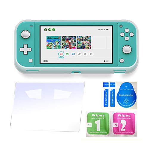 KONEE Funda con 4 ranuras para tarjetas Compatible con Nintendo Switch Lite (2019), [Anti-rasguños] TPU Suave Antigolpes Carcasas Protector con Protector de Pantalla para Nintendo Switch Lite