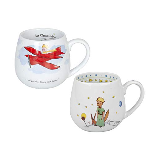 Könitz - Juego de tazas de café y té (porcelana, 2 piezas), diseño de El Principito