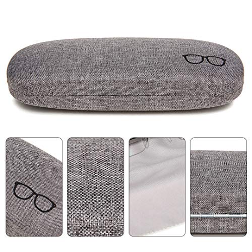 Kono Fundas de Gafas Rigida Protector de Gafas Estuches para Hombre y Mujeres (Gris)