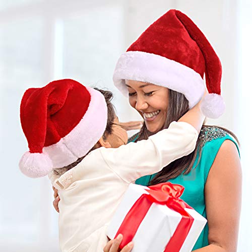 KONVINIT Gorro Navideño para Niño Gorro Santa Claus Gorro de Papá Noel Bambino Roja para niños Chica Sombrero Gorras Padre