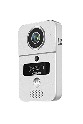 KONX® kw02C - Interfono de portero con vídeo & campanilla (720P IP + WiFi + relé de puerta + placa RFID + Full Duplex)