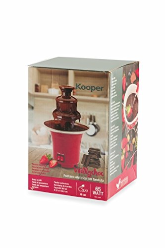 Kooper – 2408955 fuente Fondue willychoc, 65 W, Rojo