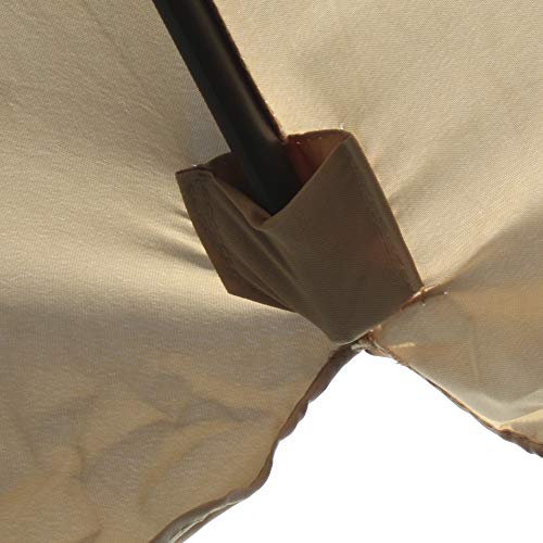 Kormax - Parasol Metal con Manivela, 3 Metros diámetro -Color Beige