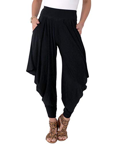 KRISP 8328-BLK-16 (Pantalones Harem Negros)