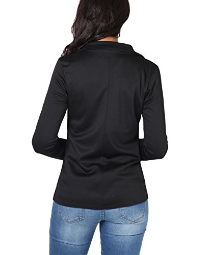 KRISP Chaqueta Mujer Vestir Casual Elegante Básica Blazer Talla Grande Traje Manga Larga Joven, (Negro (3558), 44 EU (16 UK)), 3558-BLK-16