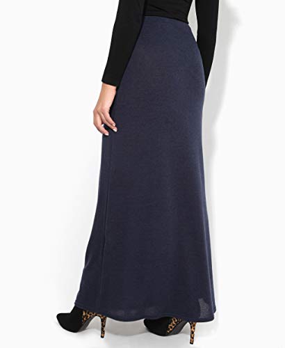 KRISP Falda Larga Mujer Boho Hippies Bohemia Elegante Vuelo Talla Grande Cintura Alta Elástica, (Azul Marino (2968), 40 EU (12 UK)), 2968-NVY-12