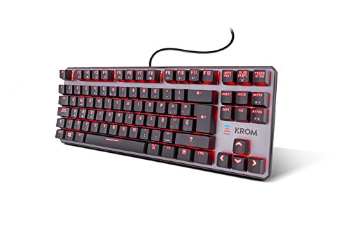 Krom Kernel Tkl - NXKROMKRNLTKL - Teclado Mecánico Español Gaming RGB, Color Negro.