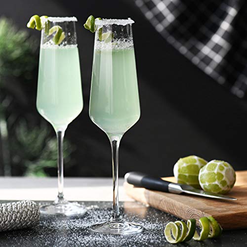 Krosno Copas Flauta Boda Cava de Champán | Conjunto 6 Piezas | 180 ML | Avant-Garde Collection Uso en Casa, Restaurante y en Fiestas | Apto para Microondas y Lavavajillas