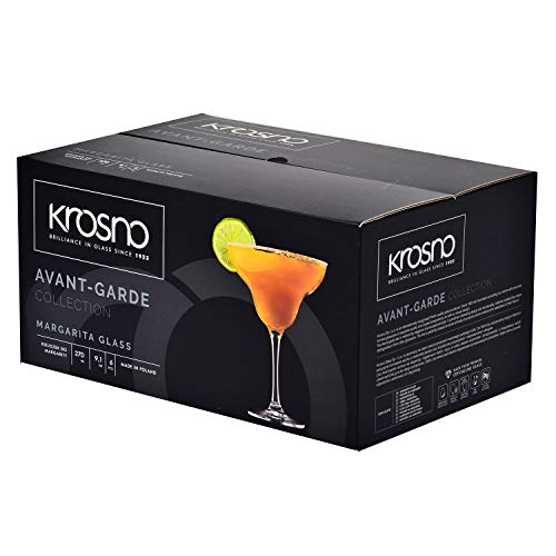 Krosno Copas Margarita Cóctel | Conjunto 6 Piezas | 270 ML | Avant-Garde Collection Uso en Casa, Restaurante y en Fiestas | Apto para Microondas y Lavavajillas