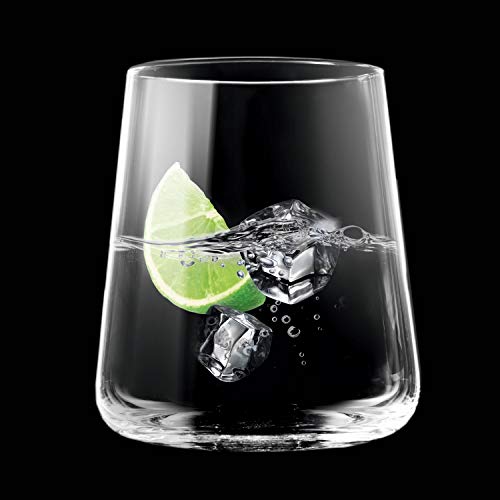 Krosno Vasos de Agua Gin Tumbler | Conjunto 6 Piezas | 380 ML | Avant-Garde Collection Uso en Casa, Restaurante y en Fiestas | Apto para Microondas y Lavavajillas