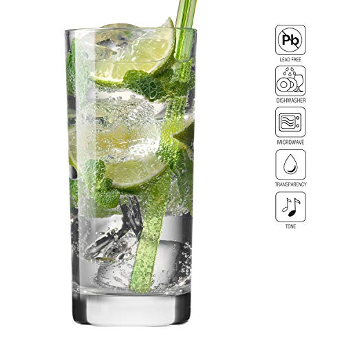 Krosno Vasos de Agua Jugo | Conjunto de 6 Piezas | 350 ML | Blended Collection Uso en Casa, Restaurante y en Fiestas | Apto para Microondas y Lavavajillas