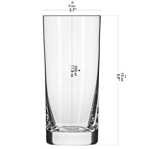 Krosno Vasos de Agua Jugo | Conjunto de 6 Piezas | 350 ML | Blended Collection Uso en Casa, Restaurante y en Fiestas | Apto para Microondas y Lavavajillas