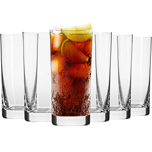 Krosno Vasos de Agua Jugo | Conjunto de 6 Piezas | 350 ML | Blended Collection Uso en Casa, Restaurante y en Fiestas | Apto para Microondas y Lavavajillas