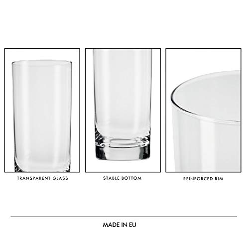 Krosno Vasos de Agua Jugo | Conjunto de 6 Piezas | 350 ML | Blended Collection Uso en Casa, Restaurante y en Fiestas | Apto para Microondas y Lavavajillas