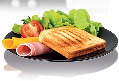 KRUPS F DK4 51 Sandwichera, 850 W, Revestimiento Antiadherente/Acero Inoxidable, Negro