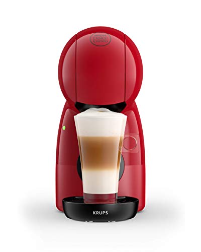 Krups Piccolo KP1A05 - Cafetera cápsulas Dolce Gusto, 15 bares y 1500 W, con depósito de 0.8 l, monodosis multibebidas frías y calientes, manual, color rojo + 3 Packs Café Intenso