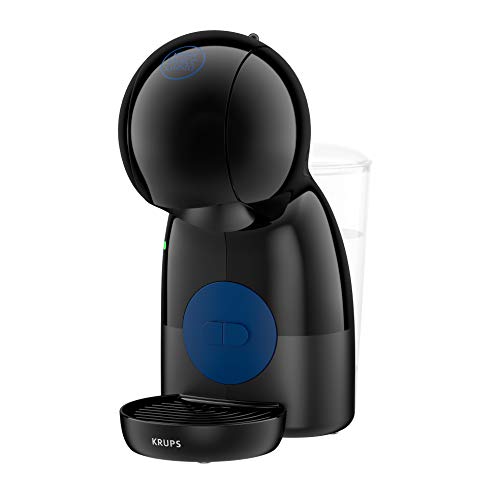 Krups Piccolo XS KP1A08 - Cafetera cápsulas Nestlé Dolce Gusto de 15 bares de presión y 1500 W potencia con depósito de 0.8 L, monodosis multibebidas frías y calientes, manual, compacta, negro y azul