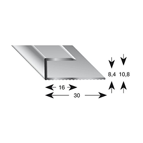 kügele gleitabsc hluss Perfil U aluminio plata anodizado 8/1000 mm, 1 pieza, 11080 S 100