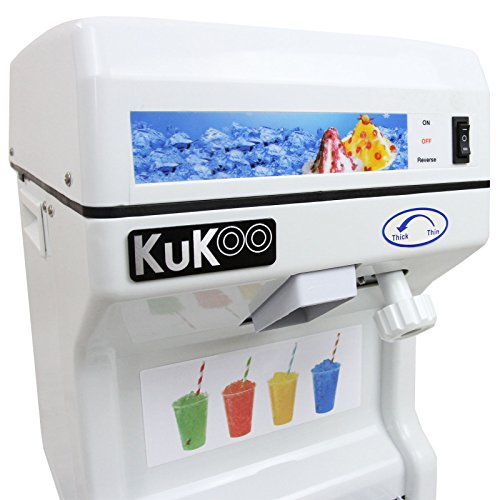 KUKOO - Máquina para Cortar el Hielo para Granizados y Postres 120kg con Hoja de Acero y Espesor Hielo Regulable