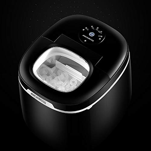 KUMUNG Máquina Eléctrica para Hacer Hielo Negro Encimera 220V 50HZ para La Cocina del Hogar, Máquina Portátil para Hacer Hielo Tamaño Nugget Pequeña Automática para El Bar De La Oficina