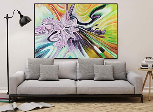 Kunstloft® Extravagante Cuadro al óleo 'Twisted Timelines' 180x120cm | Original Pintura XXL Pintado a Mano en Lienzo | Decoración Abstracto Colorido Imagen | Mural de Arte Moderno en una Pieza