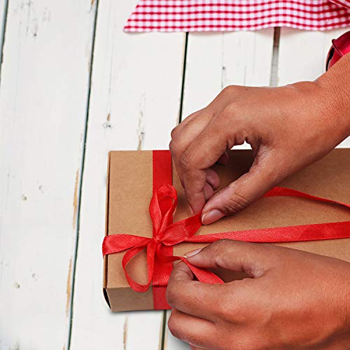 Kurtzy Kraft Papel Cajas de Regalo (Pack de 10) -19 x 11 x 4,5cm Marrón Cajas de Presentación en Empaque Plano para Fiestas, DIY, Bodas, Pasteles, Joyas - Cajas del favor Regalos para Hogar y Tiendas