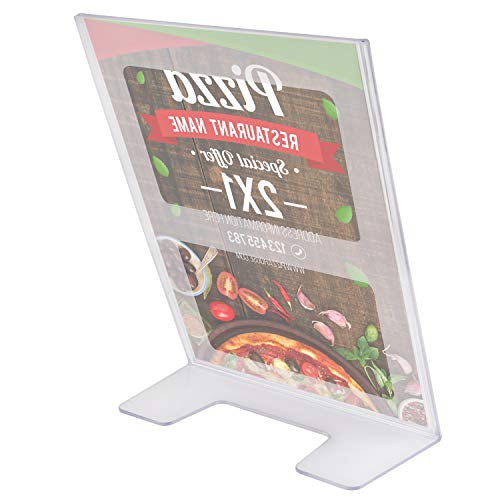 Kurtzy Titular de Menú (6 Pack) - A4 Acrílico Menu Soporte - Transparente Soporte para Cartel Ideal para Anuncio, Restaurantes, Marcos de fotos, Documentos y Menú