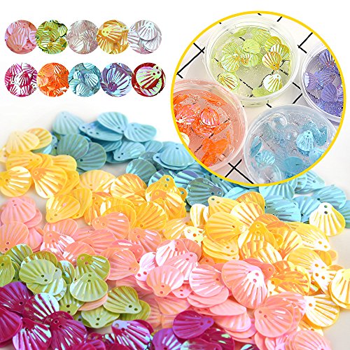 KUUQA 61 Pcs Slime Kit, incluyendo Fishbowl Beads, papel azúcar, rejilla, Googly Eyes, Shell, rebanadas, confeti, bolas espuma lodo, hoja imitación oro para la fabricación baba artesanía bricolaje