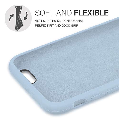 kwmobile Funda Compatible con Apple iPhone 6 / 6S - Carcasa de TPU para móvil - Cover Trasero en Azul Claro Mate