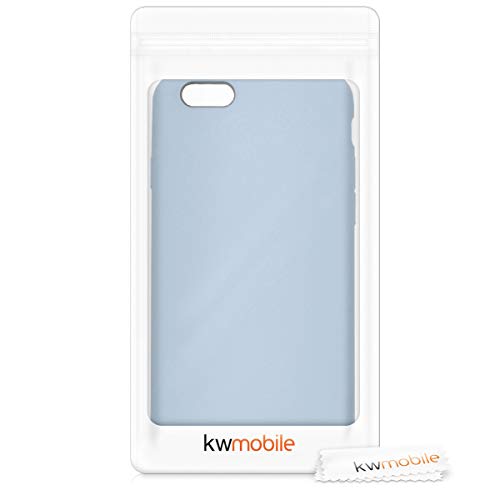 kwmobile Funda Compatible con Apple iPhone 6 / 6S - Carcasa de TPU para móvil - Cover Trasero en Azul Claro Mate