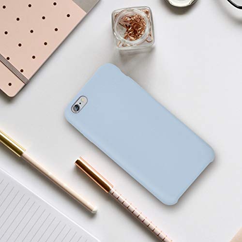 kwmobile Funda Compatible con Apple iPhone 6 / 6S - Carcasa de TPU para móvil - Cover Trasero en Azul Claro Mate