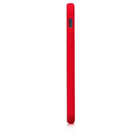 kwmobile Funda Compatible con Apple iPhone SE (1.Gen 2016) / 5 / 5S - Carcasa de TPU para móvil - Cover Trasero en Rojo Mate