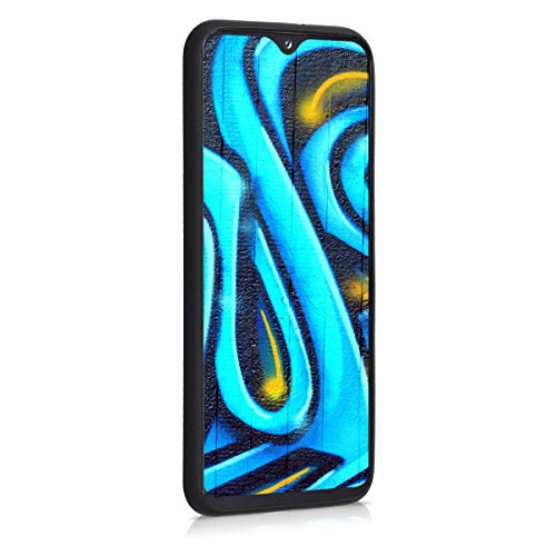 kwmobile Funda Compatible con Samsung Galaxy A20e - Carcasa de TPU Don't Touch my Phone en Blanco/Negro