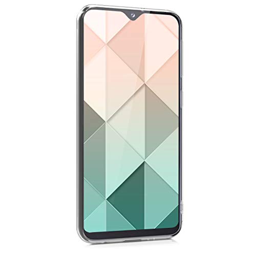 kwmobile Funda Compatible con Samsung Galaxy A20e - Carcasa de TPU y Flores y Formas geométricas en Oro Rosa/Rosa Claro/Azul Claro