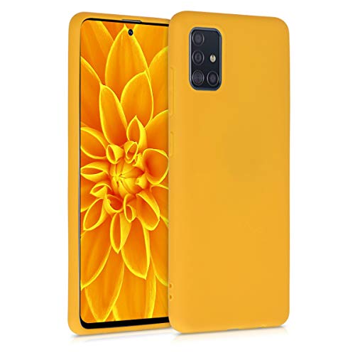 kwmobile Funda Compatible con Samsung Galaxy A51 - Carcasa de TPU Silicona - Protector Trasero en Amarillo Miel