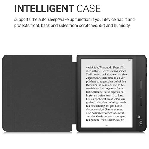 kwmobile Funda Compatible con Tolino Vision 5 - para eReader - Flores y Formas geométricas