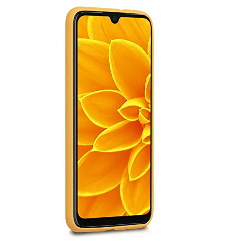 kwmobile Funda Compatible con Xiaomi Mi A3 / CC9e - Carcasa de TPU Silicona - Protector Trasero en Amarillo Miel