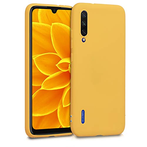 kwmobile Funda Compatible con Xiaomi Mi A3 / CC9e - Carcasa de TPU Silicona - Protector Trasero en Amarillo Miel