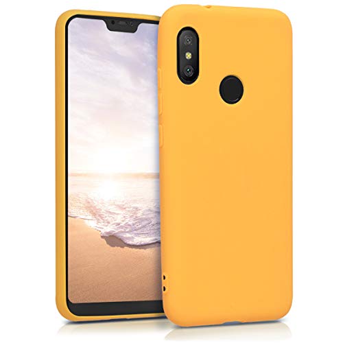 kwmobile Funda Compatible con Xiaomi Redmi 6 Pro/Mi A2 Lite - Carcasa de TPU Silicona - Protector Trasero en Amarillo Miel