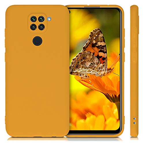 kwmobile Funda Compatible con Xiaomi Redmi Note 9 - Carcasa de TPU Silicona - Protector Trasero en Amarillo Miel