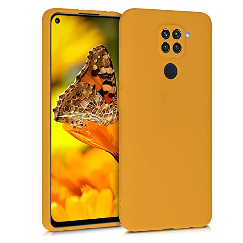 kwmobile Funda Compatible con Xiaomi Redmi Note 9 - Carcasa de TPU Silicona - Protector Trasero en Amarillo Miel